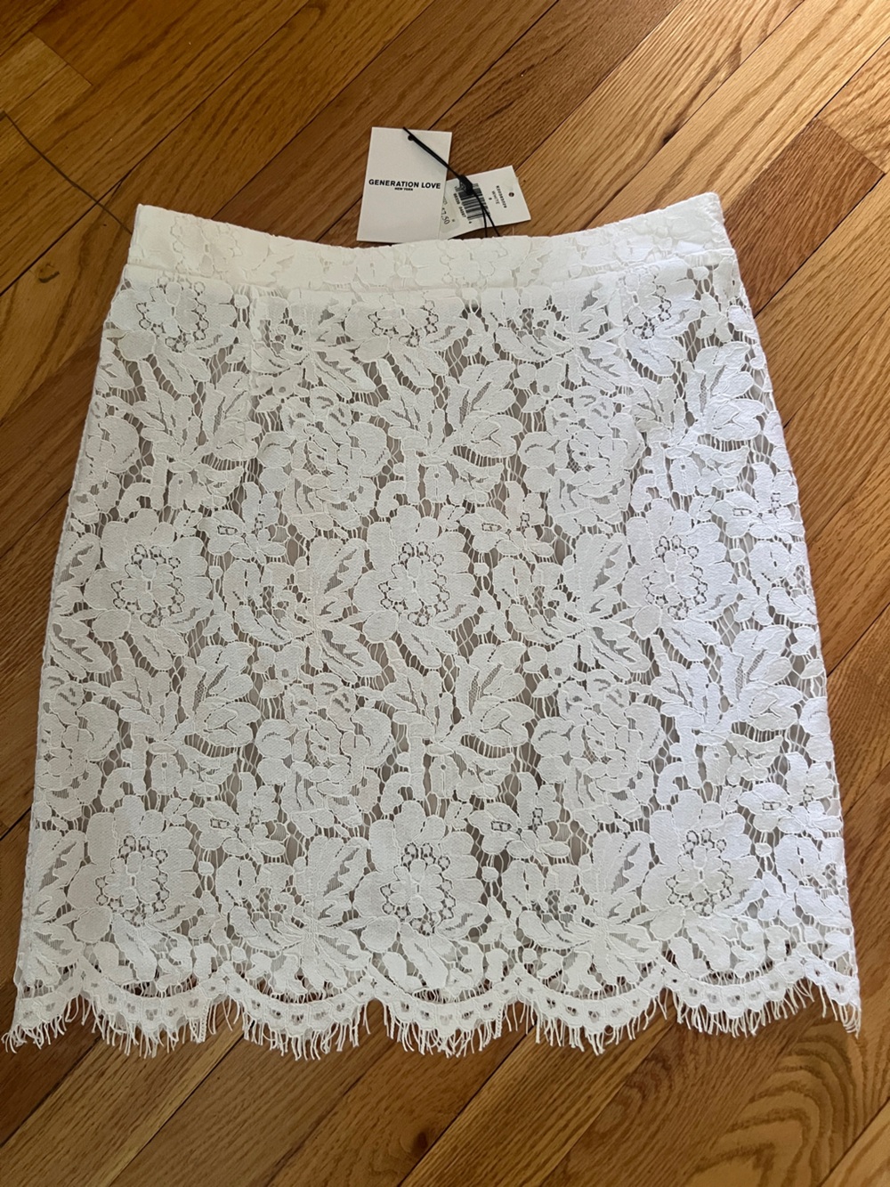 NWT Generation Love Salome Lace Mini Skirt White 8